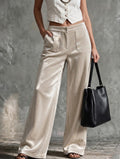 Velvet Wide-Leg Pants Plus Size